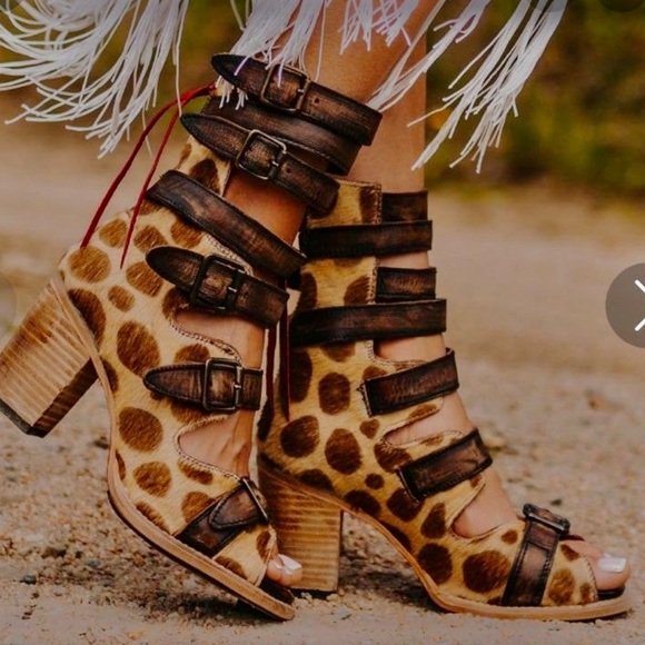 Freebird by Steven Shoes - NWB Freebird Bond Leopard Strappy Boots